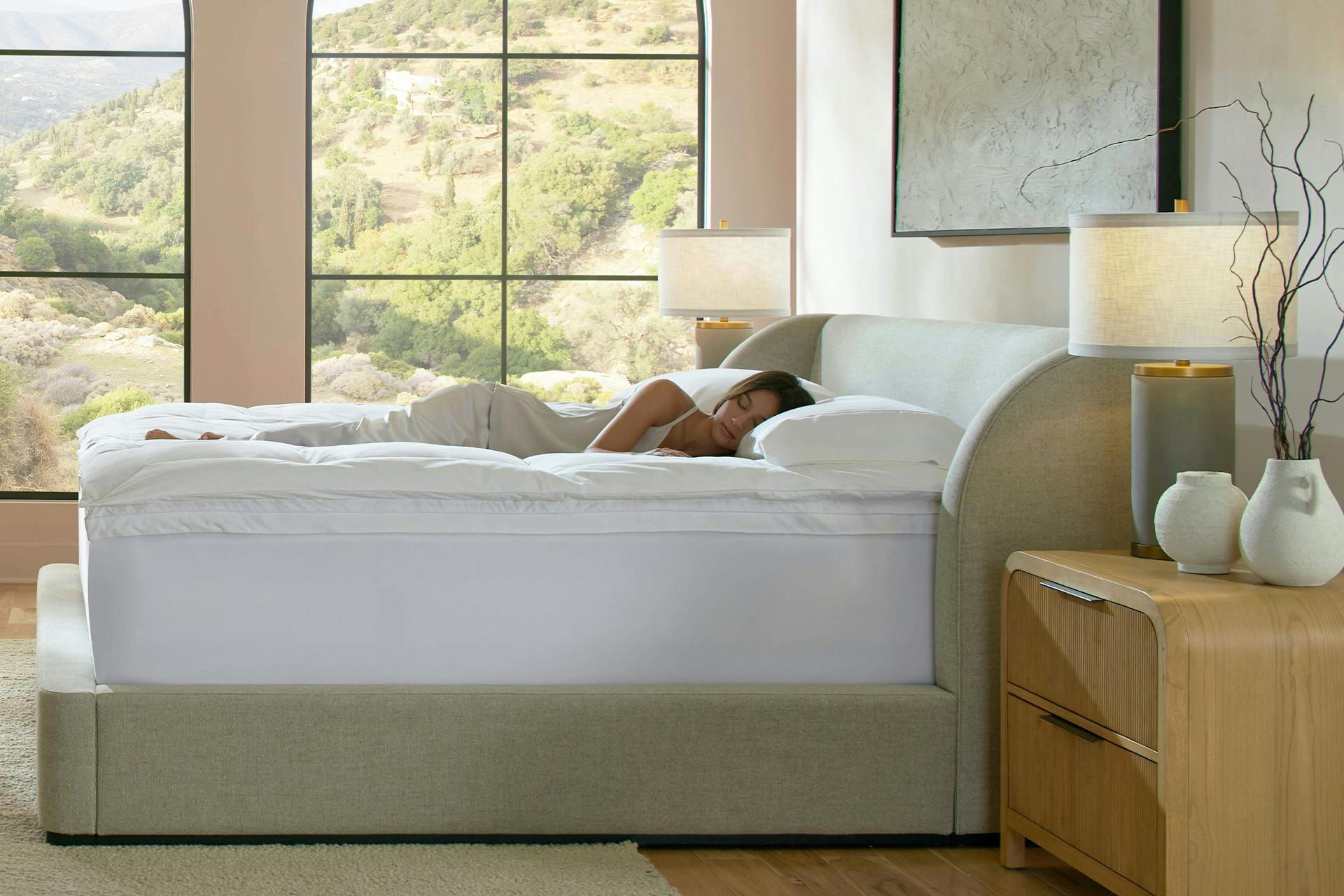 Down-Topped Featherbed Mattress Topper 12 Down-Topped Featherbed Mattress Topper