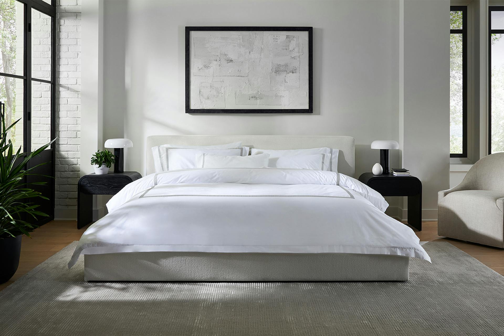 Banded Percale Duvet Cover Set 2 Banded Percale Duvet Cover Set
